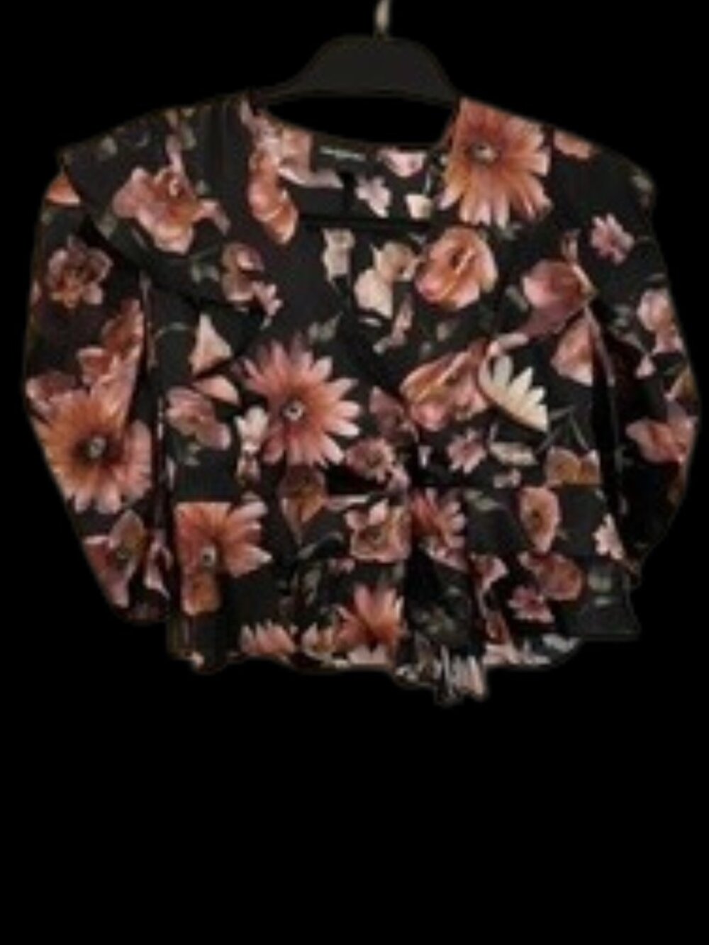 NWT The Kooples Black Pastel Daisy Designer Blouse- Medium
